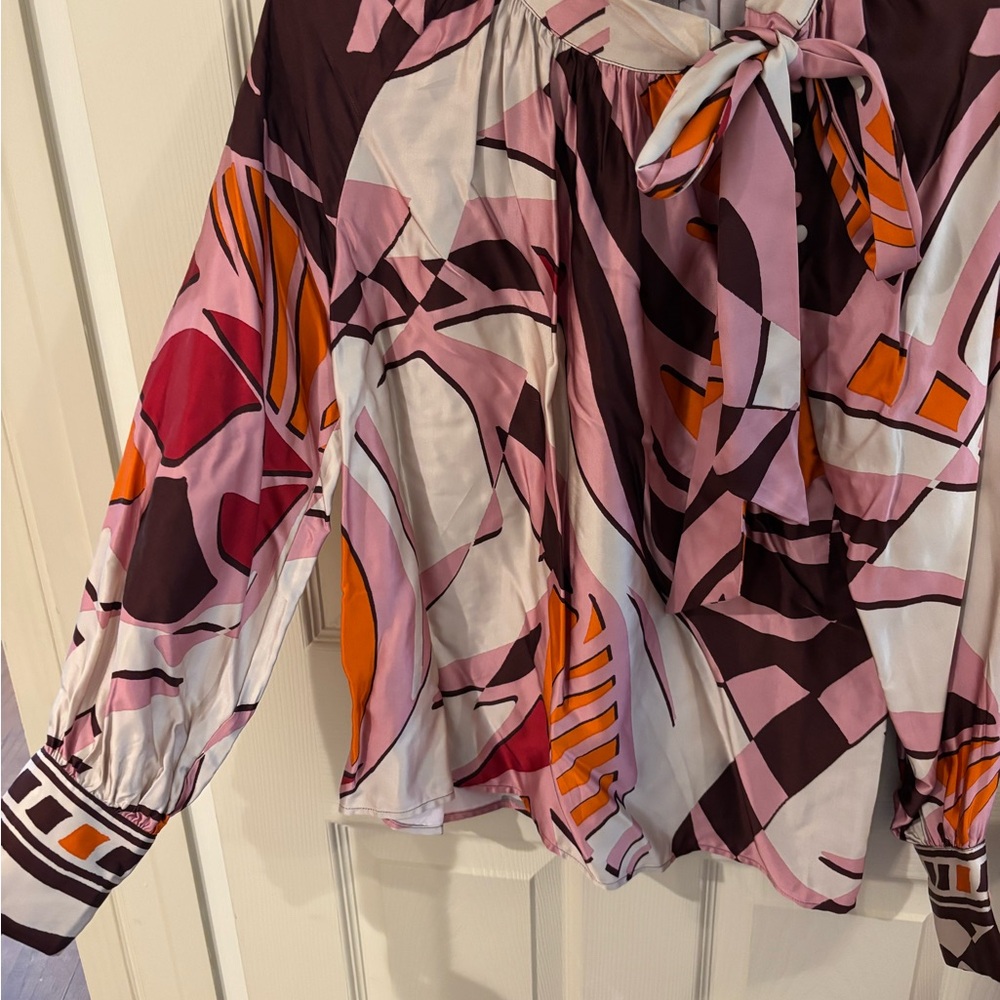 Silk high neck women’s blouse